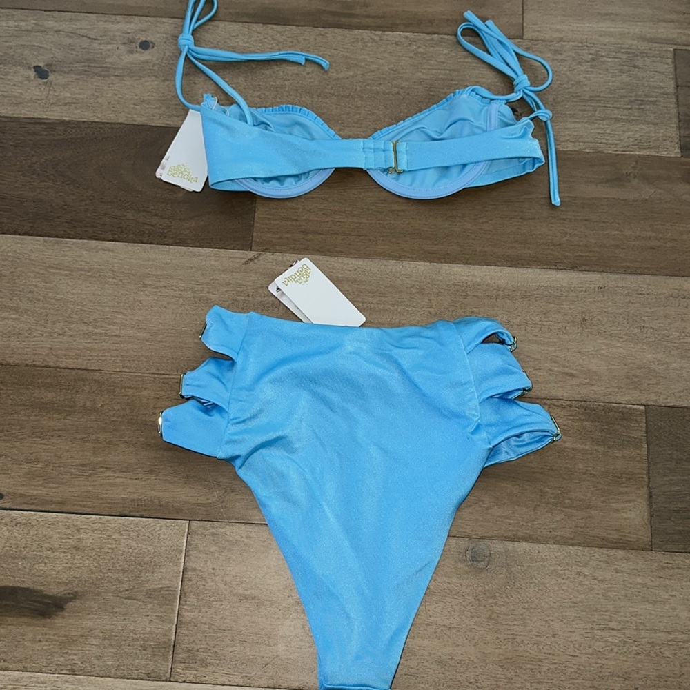 New agua bendita with tags Vibrant Blue Bikini Set size small - Picture 5 of 6